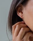 Rice Grain Yellow Gold Stud Earrings