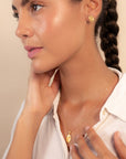 Gold Celeste Moonstone Heart Necklace