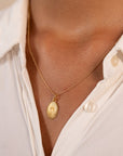 Gold Celeste Moonstone Heart Necklace
