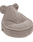 Grey Teddy Bean Bag Pouf for Kids