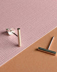 Pillar Understated Sterling Silver Stud Earrings