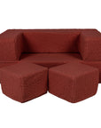 MeowBaby® Children's Sofa with Poufs – Convertible & Easy Clean by MeowBaby at www.brixbailey.com