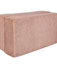 Soft Velvet Cube Sofa in Powder Pink