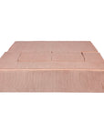 MeowBaby® Soft Velvet Cube Sofa - Powder Pink