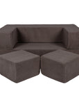 MeowBaby® Soft Velvet Cube Sofa - Brown
