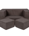 MeowBaby® Children's Sofa with Poufs – Convertible & Easy Clean by MeowBaby at www.brixbailey.com