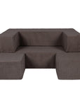 MeowBaby® Soft Velvet Cube Sofa - Brown