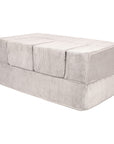 MeowBaby® Soft Velvet Cube Sofa - Ecru