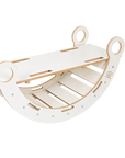 White Wooden Dream Rocker with Pillow and Slide - Small