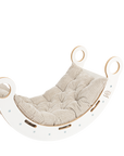 White Wooden Dream Rocker with Pillow, Slide and Ladder - Medium