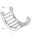 White Wooden Dream Rocker with Pillow and Slide - Medium