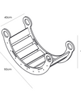 White Wooden Dream Rocker with Pillow, Slide and Ladder - Medium