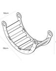 White Wooden Dream Rocker with Pillow and Slide - Large