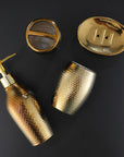 4 Pieces Golden Ceramic Bathroom Set-3