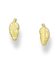 Gold Leaf Stud Earrings