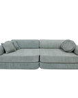 Large Modular Sofa for Kids in Fresh Mint Boucle