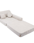 Large Modular Sofa for Kids - Premium Boucle, Champagne Ecru