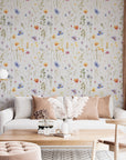 Watercolor Airy Wild Flower Wallpaper