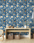 Wild Flower Field Botanical Wallpaper