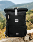 Premium Polar Explorer Backpack, waterproof hemp backpack with laptop compartment, USB charging, ergonomic support, adjustable straps, hidden pockets by Arcticus at brixbailey.com