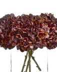 Hand-painted coffee hydrangea stem with wired bendable branch, realistic autumn floral decor for centerpieces (124 chars) by sostter at brixbailey.com
