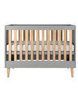 Grey Baby Cot with Adjustable Height Options