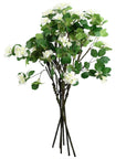 Pack of 6 x 60cm Flower Foliage Spray - White-1