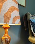 Sandstone wiggle cone lampshade, extra tall lampshade