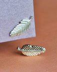 Silver Leaf Stud Earrings