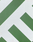 Luxury green geometric porcelain tile, premium anti-slip stripe design for indoor and outdoor use, durable 20x20cm tile by Maria Starling Design at brixbailey.com