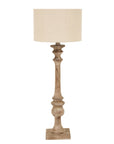 Elegant Pallido Candlestick Lamp | Linen Shade for Timeless Style