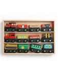 Wooden 12 Car Train Set with Magnetic Connectors