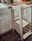Scandinavian MeowBaby® Kitchen Helper – Safe & Adjustable for Kids by MeowBaby at www.brixbailey.com
