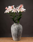 Handcrafted white stargazer lily with pink accents, hyper-realistic silk floral stem for home decor
- **Keywords included:** stargazer lily, silk floral, home decor, hyper-realistic
- **Clear description:** Visually describes the flower’s color, material, and purpose
- **SEO & accessibility optimized:** Concise, avoids redundancy, prioritizes key product attributes by sostter at brixbailey.com