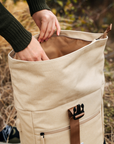 Luxury Polar Explorer Backpack, waterproof hemp adventure backpack with laptop compartment, USB charging, ergonomic support, eco-friendly by Arcticus at brixbailey.com