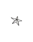Matte black 3D star wall decor in minimalist metal design, 25cm with 8cm depth for modern interiors by Sostter at brixbailey.com