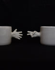 Gesture Ceramic Cups– Handmade Porcelain Coffee Cup (Rock-Paper- Scissors set)