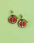 Pomegranate Hoop Earrings