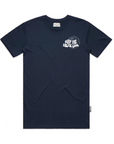 Luxury Keep It Cool organic cotton deep blue t-shirt, premium Arctic-inspired capsule collection, stylish screen printing design, biodegradable packaging by Arcticus at brixbailey.com