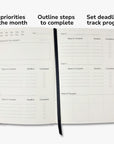Undated Yearly Productivity Planner - Purple