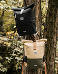 Premium Polar Explorer Backpack, waterproof hemp backpack with laptop compartment, USB charging, ergonomic support, black by Arcticus at brixbailey.com