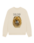 Snuggle in Style – Red Chow Chow Ladies Oversized Sweatshirt!