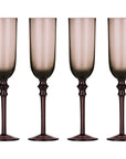 Set of Four Purple Champagne Glasses | Tessa