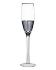 Apollo Silver and Clear Set of 4 Champagne Glasses 210ml