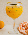 Set of 2 Citrus Design Gin Glasses | Mila