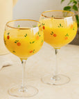 Set of 2 Citrus Design Gin Glasses | Mila