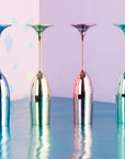 Set of 4 Multicolour Champagne Glasses | Mimo