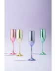 Set of 4 Multicolour Champagne Glasses | Mimo