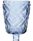 Set of Four Blue Wine Glasses | Fleur