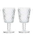 Set of Four Clear Wine Glasses | Fleur